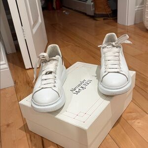 Alexander McQueen Classic White Lace-Up Sneakers